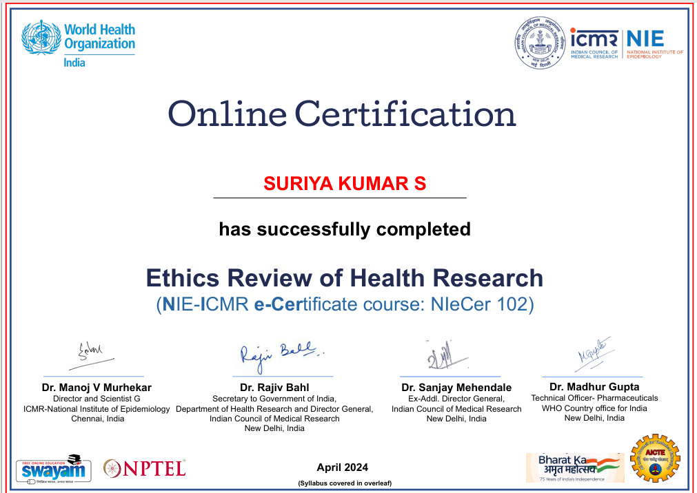Ethics Certificate