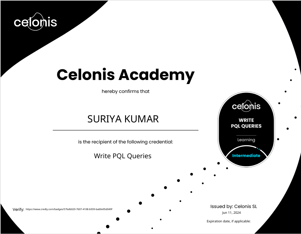 Write PQL Queries Certificate